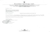 Frontier Springs Ltd. · facturing of springs for Linke-Hofmann Busch(LHB) coaches which were being imported till date by Indian Railways which is reflective in the turnover and profit-ability