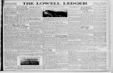 To Be Nominated By Petition Ilowellledger.kdl.org/The Lowell Ledger/1937/05_May/05-20-1937.pdf · LEDGER ENTRIES Bfin* a Collection of Various Topics of Local and General Interest