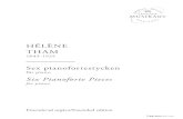 HÉLÈNE TH AM - Sheet music · HÉLÈNE TH AM 18431925 Sex pianofortestycken för piano Six Pianoforte Pieces for piano Emenderadutgåva/Emendededition