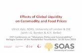 Effects of Global Liquidity and Food Prices• Global liquidity does not adjust, it drives the relationship Effective US$ exchange rate has significant impact on food prices Exports