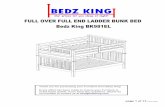 Bedz King Assembly Instructions | BK981EL | Full over Full ......the guardrails. Do not allow children under 6 years of age to use the upper bunk. Prohibit more than one person on