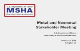 Metal and Nonmetal Stakeholder Meeting · Disabling Injuries from Jan. 1, 2011 to Dec 31, 2015 (198 Injuries) 31 8 Warehouseman 11 Laborer 71 Supervisor Front-end loader Welder (shop)