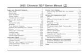 2005 Chevrolet SSR Owner Manual M€¦ · Vehicle Personalization ..... 2-59 Instrument Panel ..... 3-1 Instrument Panel Overview ..... 3-4 Climate Controls ... program seat positions