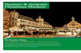 German & Austrian Christmas Markets · 2018-02-18 · train & cable car ride up to the summit of the Zugspitze Visit extravagant Linderhof Palace & Kloster Ettal SALZBURG Days 7 &