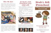 At Noah s Ark Noah s Ark child will: Preschool Brochure.pdf · 2020-01-08 · Noah’s Ark Preschool Trinity Lutheran Church 1314 E Lexington Blvd · Eau Claire WI 54701 Phone 715.832.6601