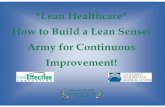 *Lean Healthcare* How to Build a Lean Sensei Army for ... · Vernon, New Hampshire is a Lean Master Sensei, 6Sigma Green Belt, Industrial Engineer, member of IIEIndustrial Engineer,