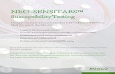 NEO-SENSITABS - NEO-SENSITABS Susceptibility Testing Unique characteristics ensure that NEO-SENSITABSâ„¢