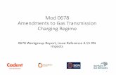 Mod 0678 Amendments to Gas Transmission …...• The tables below demonstrate the bill impact when comparing Mod 0678 (CWD approach) with the current charging regime (rates published