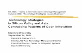 Technology Strategies in Silicon Valley and Asia: Contrasting … · Nintendo “Wii” (new feature added to existing product category) Add new feature or tech to existing product.