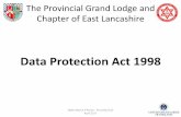 Data Protection Act 1998 - East Lancashire Freemasons...• The Data Protection Act 1998 was brought in to control the way personal information is handled and to give legal rights