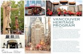 VANCOUVER HERITAGE PROGRAM · Squamish, and Tsleil-Waututh Nations’, and Urban Indigenous peoples’ self-expressed histories and heritage. At the same time, the VHP enables policy