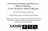Environmental perspectives on Marine Mining in the ... · Namibian phosphate mining interests overlap with fishery habitat Beggiatoa and ... Namibian coast Namibia Seabed Environmental