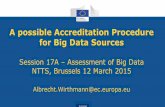 A possible Accreditation Procedure for Big Data Sources · A possible Accreditation Procedure for Big Data Sources Session 17A – Assessment of Big Data NTTS, Brussels 12 March 2015