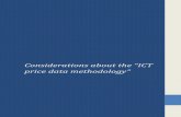 Considerations about the “ICT price data methodology” · basket that includes three price sets, referred to as sub-baskets: the fixed-telephone, mobile-cellular and fixed-broadband