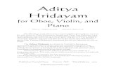 Aditya Hridayam - Bill Robinson€¦ · Aditya Hridayam . for Oboe, Violin, and Piano . May 14—August 10, 2006 Duration: about 17' 20" On March 31, 2006, there was a concert of