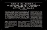 USING CLASSROOM ASSESSMENT TECHNIQUES IN AN …pages.cs.wisc.edu/~nordheim/goldstein.pdf · USING CLASSROOM ASSESSMENT TECHNIQUES IN AN INTRODUCTORY STATISTICS CLASS Gary S. Goldstein