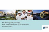 FKP Property Group Full Year Results Presentation · 2020-02-08 · Profit Before Tax. 142.7. 104.5: 37%. Income tax (31.6) (21.5) 47%. Profit After Tax. 111.1. 83.0: 34%. Minority