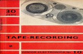 TAPE-RECORDING - Tape-recording.pdfEenvoudig gezegd gaat het zo: geluid wordt op gevangen door de microfoon, omgezet in electri- sche stroom en versterkt. Deze electrische stroom activeert