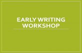EARLY WRITING WORKSHOP€¦ · •Outdoor play –climbing, digging in the mud and throwing/catching games. ... The way your child draws/writes… Letter formation When your child