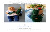 12-Inch Baby Doll Caterpillar Costume, Toy & Day Outfit ...donnascrochetdesigns.com/morefree/caterpillar.pdf12-Inch Baby Doll Caterpillar Costume, Toy & Day Outfit Crochet pattern