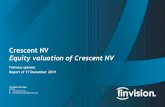 Crescent NV Equity valuation of Crescent NV€¦ · Crescent NV (hereafter “Crescent”) envisages to perform a capital increase on 20 December 2019 through contribution in kind