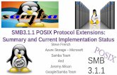 Steve French Azure Storage – Microsoft SMB · Azure Storage – Microsoft Samba Team And Jeremy Allison Google/Samba Team SMB3.1.1 POSIX Protocol Extensions: Summary and Current