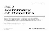 2020 Summary of Benefits - Kaiser Permanente...H0630_20005DB_M PBPs 13, 15 & 16 357298035 January 1–December 31, 2020 . 2020 Summary of Benefits . Kaiser Permanente Senior Advantage