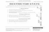 Restrictor Stays Assembly Sheets...Princess Elizabeth Way, Cheltenham, Tel: +44 (0) 1242 221200 Fax: +44 (0) 1242 520828 Web: FITTING INSTRUCTIONS: Position and Clearances Domestic