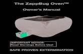 The ZappBug Oven - Bed Bug Products: Learn How To Get Rid ... · Hints & Tips BED BUGS • Researchers have found that bed bugs at all life stages die quickly at temperatures at or