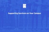 Supporting Survivors on Your Campus · Survivor-Centered Victim Services & Advocacy: Accessible for all victims Intersectional Understand that experiences of each survivor is different