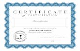 CERTIFICATECERTIFICATE of PARTICIPATION This certifies that Has successfully completed the participation requirements for the JUNIOR BOOK AWARD category of the SC Book Awards Program.