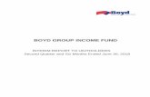 BOYD GROUP INCOME FUND Q2...July 6, 2018 Brunswick, OH Shade's Auto Body July 9, 2018 Nanaimo, BC Stone Bros. Auto Body and Auto Wrecking July 10, 2018 Elkhart, IN Duncan RV Repair