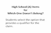 High School (A) Items for - Amazon Web Services · Claim: Students should attend school year-round. A. Year-round education has been shown to lower schools’ expenses, particularly