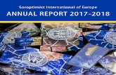 Soroptimist International of Europe ANNUAL …...SOROPTIMIST INTERNATIONAL EUROPE ANNUAL REPORT 2017-2018 5 Soroptimists educate, empower and enable women and girls to improve their