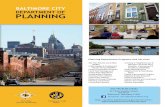 BALTIMORE CITY DEPARTMENT OF PLANNING · integrating our City’s past into its future. The Commission’s key functions are: ... Overseeing an annual program to maintain and restore