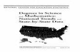 Degrees in Science and Mathematics: National Trends and State … · 2003-08-05 · and mathematics rose by 9 percent, and doctor's degrees in science and mathematics rose by 25 percent,
