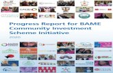 Progress Report for BAME Community Investment Scheme Initiative · 2020-06-26 · media coverage about the need for more BAME organ donors, the development of real life stories that