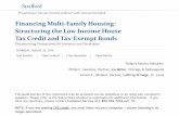 Financing Multi-Family Housing: Structuring the Low Income ...media.straffordpub.com/products/financing-multi-family-housing... · 25/08/2016  · Tips for Optimal Quality Sound Quality