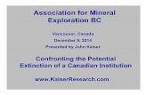 Association for Mineral Exploration BC · 1978-1980: The First Gold Bubble 1981-1982: Volcker Shock Treatment • Seasonal Pump & Dump • Inflation driven commodity boom • Gold