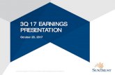 3Q 17 EARNINGS PRESENTATIONs2.q4cdn.com/.../q3/3Q17-Earnings-Presentation_vFINAL.pdf · 2017-10-20 · This presentation should be read in conjunction with the financial statements,