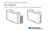 NI 9202 Getting Started Guide - National Instruments · 8/1/2010  · NI 9202 with DSUB Isolation Voltages Channel-to-channel None Channel-to-earth ground Continuous 60 V DC, Measurement