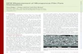 SEM Measurement of Microporous Film Pore Distributions · SEM Measurement of Microporous Film Pore Distributions Dave Biggs,1 * Shawn Jenkins,2 and Rich Brown3 1Kimberly-Clark Corp.,