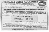 Hyderabad Metro Railhmrl.telangana.gov.in/PDF/Design competition for Land Scapping.pdf · HYDERABAD METRO RAIL LIMITED (HMR, a State-owned Public Enterprise Of Govt. Of AP) Notice