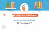 Current Affairs Questions 4th November 2019 · Online marketplace ShopClues is being acquired by Singapore-based e-commerce platform Qoo10 in an all-stock deal. Qoo10 is a Southeast