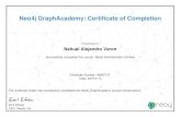Neo4j GraphAcademy: Certificate of Completion...Neo4j GraphAcademy: Certificate of Completion Presented to: Nahuel Alejandro Veron Successfully completed the course: Neo4j Administration