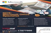 Microsoft Ofice Specialist - trainme.bh · Microsoft Office Specialist  100 hours. Title: Microsoft Ofice Specialist Created Date: 6/26/2019 3:45:28 PM ...