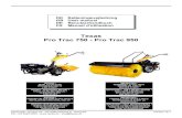 Manual PRO TRAC 750 950 15 1 CE · Følg montering trin for trin som vist i illustrationer: (Faktiske model kan variere fra de viste illustrationer.) 1. Kassen indeholder: A. Motor