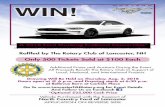 Only 500 Tickets Sold at $100 Each - Microsoft · A 2018 Ford Mustang EcoBoost Convertible* Raffled by The Rotary Club of Lancaster, NH Only 500 Tickets Sold at $100 Each Additional