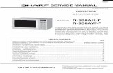 R-930AK-F R-930AW-F SERVICE MANUALdiagramas.diagramasde.com/otros/R930AKF_AWF.pdf · 2010-10-18 · R-930AK-F R-930AW-F 2 MICROWAVE MEASUREMENT PROCEDURE A. Requirements: 1) Microwave