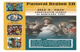 Pastoral Region XII€¦ · FOURTEENTH SUNDAY IN ORDINARY TIME JULY 8, 2018 2 PASTORAL REGION XII SATURDAY, JULY 7 PARISH ADMINISTRATION OFFICE 6161 Chambersburg Road Huber Heights,
